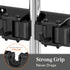 Lifewit Mop and Broom Holder Wall Mount, Anti-Slip Broom Hanger for Kitchen Organization, Heavy Duty Cleaning Supplies Organizer, Easy Install Tool Organizer for Closet, Garage, 5 Slot 6 Hooks, Black by Lifewit