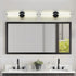 Dimmable 360 Lanhall LED Bathroom Light Fixture Modern Black Vanity Light Over Mirror Acrylic Wall Sconce Lights