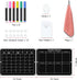 Magnetic Acrylic Monthly and Weekly Calendar for Fridge, Black Dry Erase Planning Board with 6 Colorful Markers and Pen