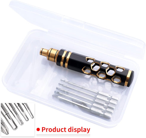 5 in 1 RC Hobby Repair Tools Kit, Hex Driver Set with Magnetic Allen Wrench, Drill Bits & Phillips Screwdriver Bit