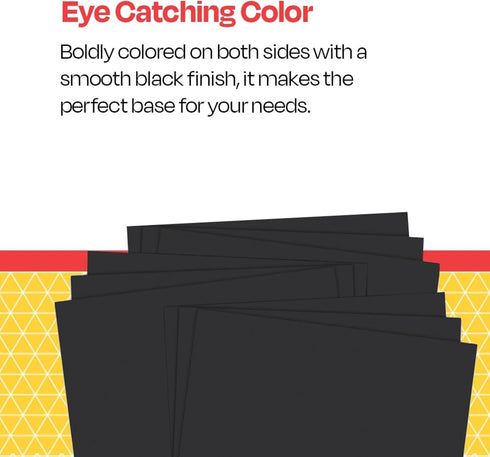 School Smart Black Railroad Poster Board Paper, 22 x 28 Inches, 6-Ply, Pack of 25