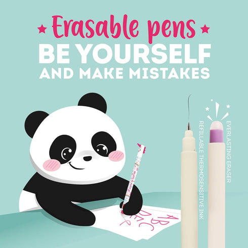 LEGAMI Erasable Gel Pen, 0.7 mm Tip Diameter, Thermosensitive Ink, 15 cm Length, Black Ink for Writing