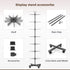 7 Retail Display Racks Tier Spinning Display Stand, Movable Shop Spinner Rack with Hooks, Retail Display Stand