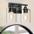 Fixtures,2-Light Vanity Lighting Bathroom Lights Over Mirror,Modern Sconces Wall Lighting with Clear Glass Shade,Light