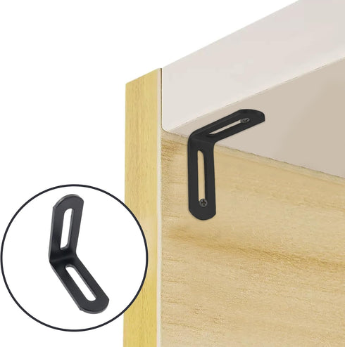 10Pcs 90 Bracket,50x50x19mm 2Holes Adjustable Degree L Shape Bracket Corner Connector Right Angle Brackets L Slotted