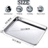 2 Pack Stainless Steel Tray Non Toxic Heavy Duty Thickening Pan for Kitchen Baking, Lab Instrument, Dental, Medical