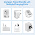 UK Ireland Travel Plug Adapter, RATEA Type G Power Adaptor with 3 USB-A, 1 USB-C Outlet Charger for US to UK