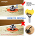 Mesee T Slotting Router Bit with Bearing, 1/4 Inch Shank T-Track Slot Cutter for Woodworking Milling Slab Flattening
