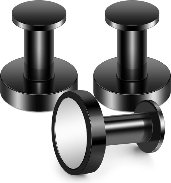 Magnetic Hooks for Cruise Cabins, Black 150Lb, Strong Hooks for Classroom, Whiteboard, Grill, Garage, Hanging - 3Pcs