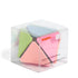 Poppin Sticky Notes Ball, Triangular Sticky Notes Set, Pastel Transparent Memo Ball with 4 Colors