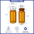 PATIKIL 10ml Sample Vials, 8 Pack Lab Empty Vials with Butyl Rubber Stopper and Crimp Top Caps Borosilicate Glass Vial, Amber by PATIKIL