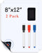 Magnetic Fridge White Board Paper, 8" x 12" 2 Pack Small Dry Erase Sheets for Organizer & Planner