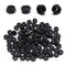 Mriuuod M5 Locknuts 100PCS Metric Nylon Inserted Hex Lock Nuts M5x0.8mm Self-Lock Nylon