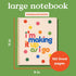 ban.do Floral Rough Draft Large Spiral Notebook, 11" x 9", 160 College Ruled Pages, Making It Up As I Go