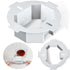 2 Pcs Ceiling Box Extender, Round Electrical Box Extender 4.35 Inch x 1.5 Inch Plastic for 3.5 Inch 4 Inch Boxes, White