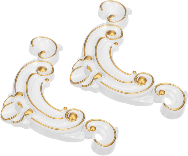 Veemoon 2pcs Decorative Peel and Stick Corner Onlays for Furniture and Walls Self-Adhesive