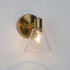 1-Light KSANA Gold Wall Sconce, Modern Bathroom Light Fixtures with Seeded Glass Shade, Brass Wall Sconce Light