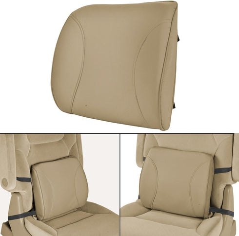 MotorTrend Lumbar Back Support - Portable Orthopedic Lumbar Back Support Memory Foam & PU Leather Seat Cushion. This