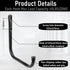 Whrsinlor 10 Pack 6.7Inch/17cm Garage Storage Hooks, Heavy Duty Ladder Hooks, Wall Mount Tool Hanger for Garden Hose