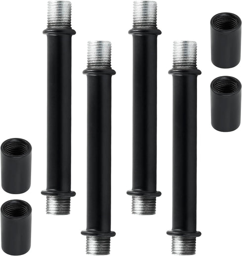 BokWin 4 M10 Lights(3.15 Inch Pcs Lamp Extension Rod with Connector Black Pendant Extension Rods Replacement