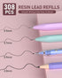 Nicpro 47PCS Aesthetic School Supplies in Big Capacity Pen Case, Cute Pastel Mechanical Pencils 0.5, 0.7, 0.9 & 2mm Lead