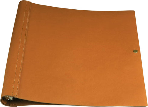 Leather 3 Ring Binder, Holds 8.5 x 11 Inch Paper, Vintage Faux Leather Portfolio Folder for Office Home Document