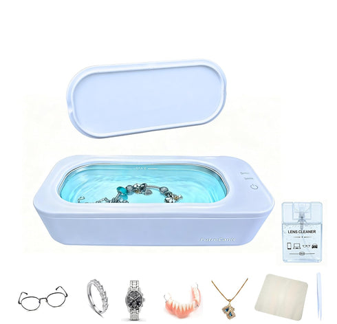 FotroCanic Ultrasonic Jewelry Cleaner, 47KHz 12oz Eyeglass Ultrasonic Cleaning Machine with 2 Modes