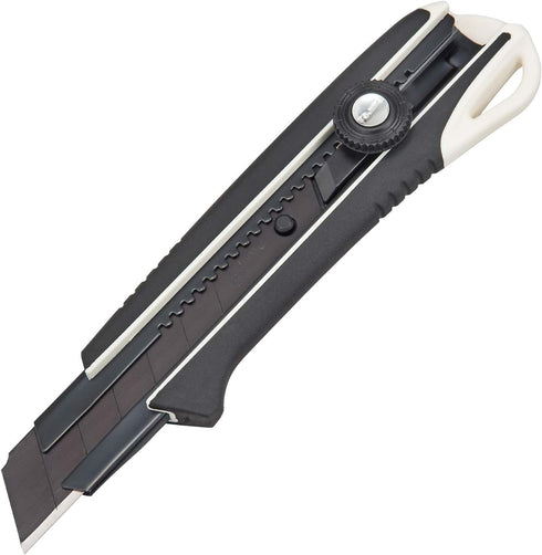 TAJIMA Utility Knife, 1" 7-Point Premium Cutter Series Snap Blade Box Cutter with Dial Lock & Razar Black Blade