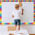 52 Runtoo Feet Bulletin Board Borders Crayon and Pencil Die-Cut Rolled Boho Rainbow Border Decorations Scalloped Trim