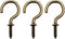 60 Pack 1 Inch Bronze Screw Hooks, Indoor Outdoor Screw Cup Hook for Mug, Plants, Lights