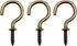 60 Pack 1 Inch Bronze Screw Hooks, Indoor Outdoor Screw Cup Hook for Mug, Plants, Lights