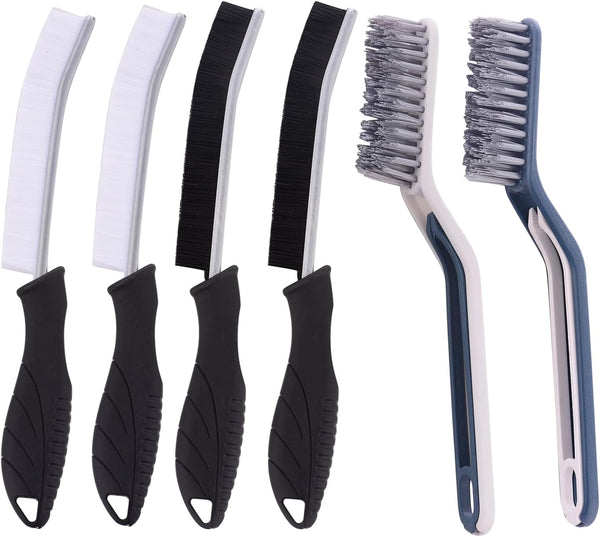 Gzfatyong 6pcs Crevice Cleaning Brush Multifunctional Hard Bristle Grout Cleaner Brush Crevice Cleaning