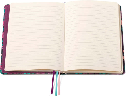 Eccolo Medium Lined Journal Notebook, Flexible Cover, A5 Writing Journal, 256 Ruled Ivory Pages, 3 Ribbon Bookmarks