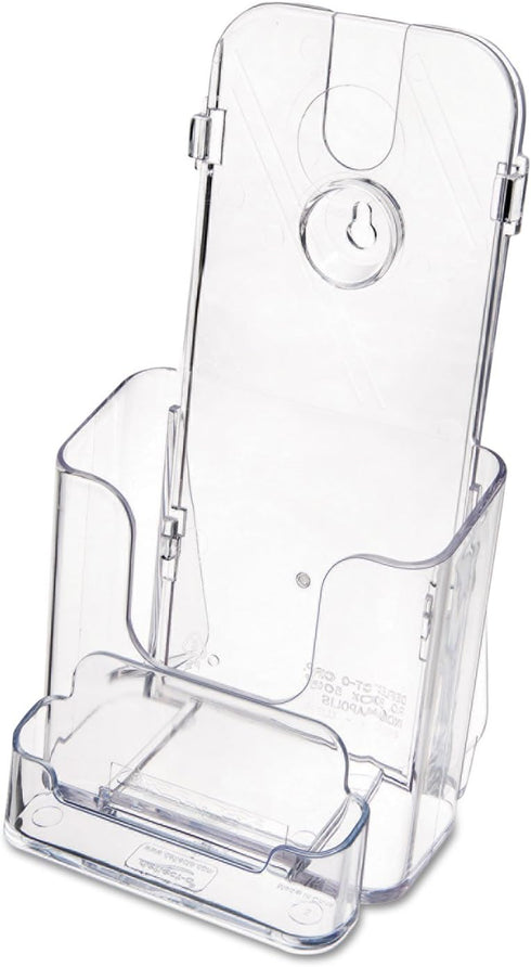 Deflecto Docuholder, Clear Rigid Countertop Leaflet Holder with Business Card Holder