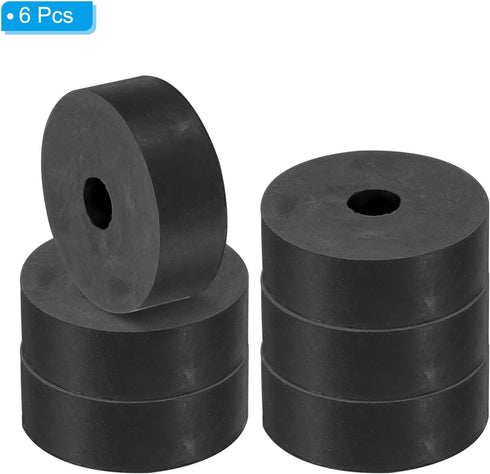 PATIKIL Multi Purpose Rubber Spacer, 6 Pcs 2.4"OD 0.59"ID 0.8"Thickness Neoprene Isolation Pads for Car Accessories