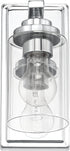 1 10 Craftmade - Clark Light in. Chrome Finish Wall Sconce with Clear Glass