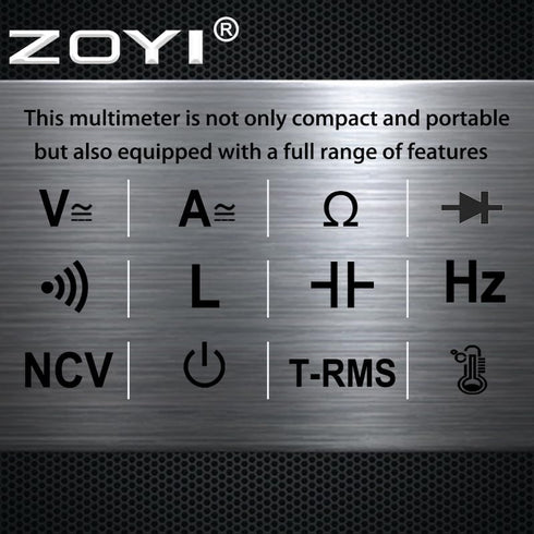 ZT-102L Inductance Meter Multimeter Tester T-RMS 6000 Counts, 60H LCR Meter, AC DC Current Voltage Up to 600A