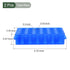 YOKIVE 2Pcs Tube Rack, Double Panel Polypropylene Test Tube Rack Holder | Great for 11mm, 7.5mm Lab Test Tube(Blue, 24-Sockets)
