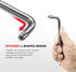 HAUTMEC 9-Piece Star Wrench Set, L Shape Metric Allen Wrench Set for Tamper Resistant Fasteners