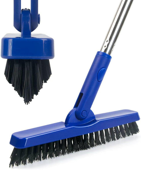 CELOX Heavy Duty Long Handle Scrub Brush, Tile Scrub Brush with Long