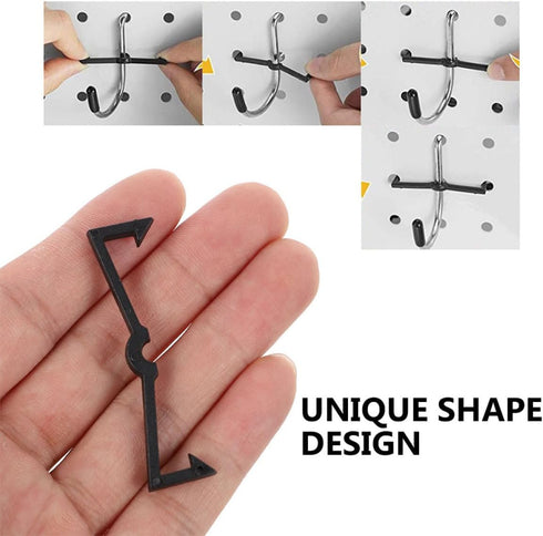 100pcs BESTOYARD Pegboard Hook Clips Pegboard Clip Locks Peg Hook Stoppers for Tool Organization and Workbench