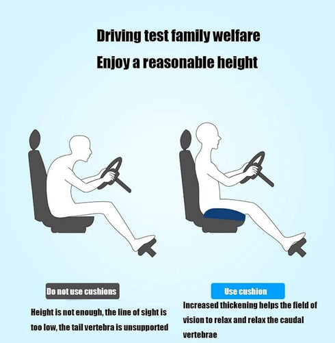 Adult Booster Seat Cushion, Car Seat Cushions for Short People/thick Office Chair Booster Seat Increase Field of View