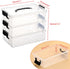 BTSKY 3 Layers Cute Dolphin Clear Plastic Pencil Box, Multipurpose Craft Storage Containers with Lid & Handle