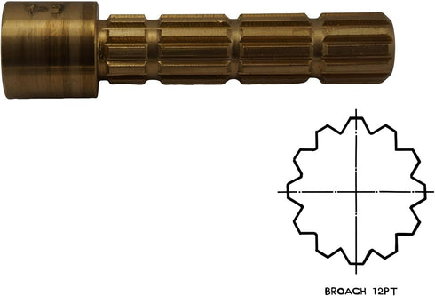 Compatible Pfister Faucet Stem 12 Broaches 3-Inch Female Brass Stem Extension with Repair Kit