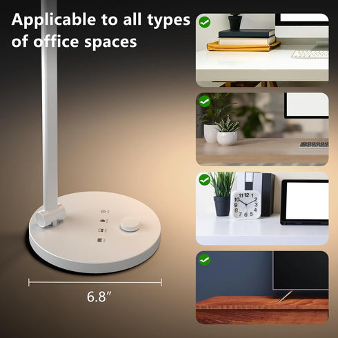 3 Dimming 14W 1200LM Desk Lamp for Home Office, Metal Swing Arm Desk Light, Mode Stepless Desktop Lamp, Computer Task