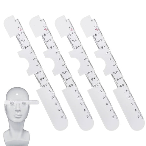 4 Pack Pd Ruler Pupil Measurement Tool, Printed Plastic Pupil Ruler for Left-Hand or Right-Hand Use, Pupillometers