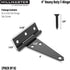 HILLMASTER 4 Inch Rustproof(6 Pack) T-Strap Hinges Heavy Duty Shed Door Hinges Gate Strap Hinges Black Tee Hinge