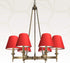 CS-1103-5RED 3 5 4.5, Royal Designs, Inc. Textured Linen Empire Chandelier Shade, x x Red