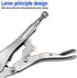 ViaGasaFamido Locking Pliers, Curved Jaw Wire Cutter, Copper Pipe Sealing Tool with Tension Spring, 7mm 45# Steel