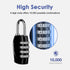 4 Digit Combination Lock Outdoor Padlock, Waterproof for School Gym Locker, Storage Unit, 2 Pack Black